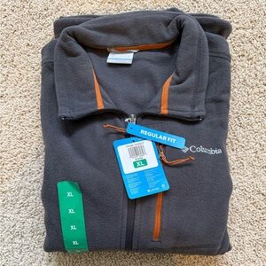 Columbia Men’s Thompson Peak Full Zip Fleece Jacket, Shark (Gray)